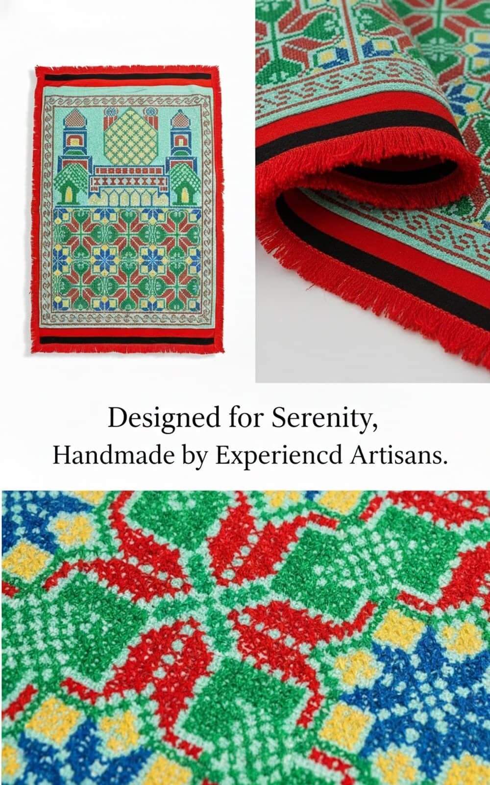BreakOrDie | Handmade Prayer Mat – Traditional Mosque Motif – Woven with Care - Image 6