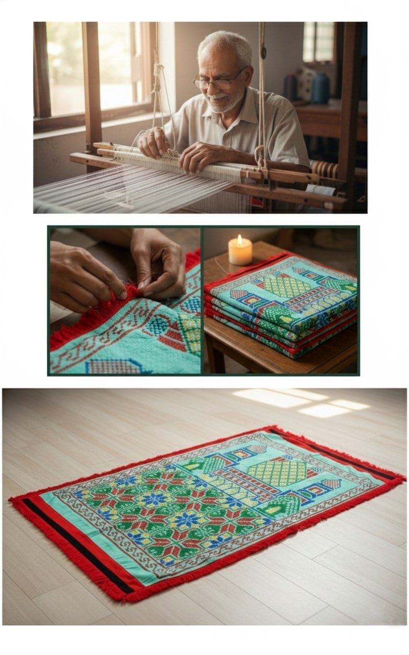 BreakOrDie | Handmade Prayer Mat – Traditional Mosque Motif – Woven with Care
