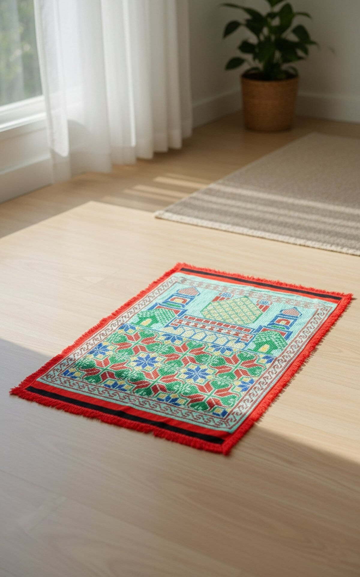 BreakOrDie | Handmade Prayer Mat – Traditional Mosque Motif – Woven with Care - Image 10