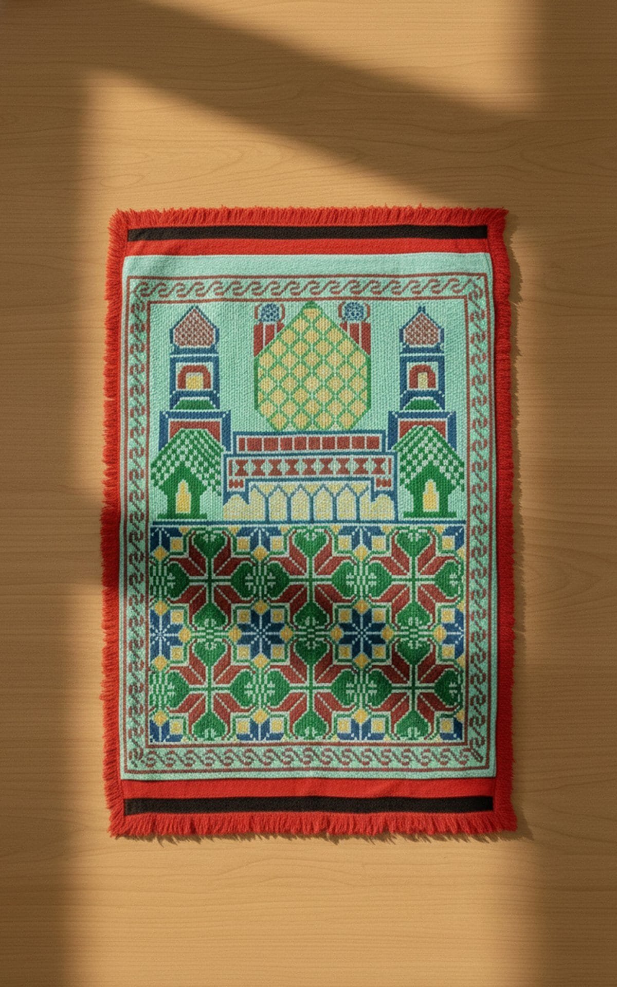 BreakOrDie | Handmade Prayer Mat – Traditional Mosque Motif – Woven with Care - Image 12