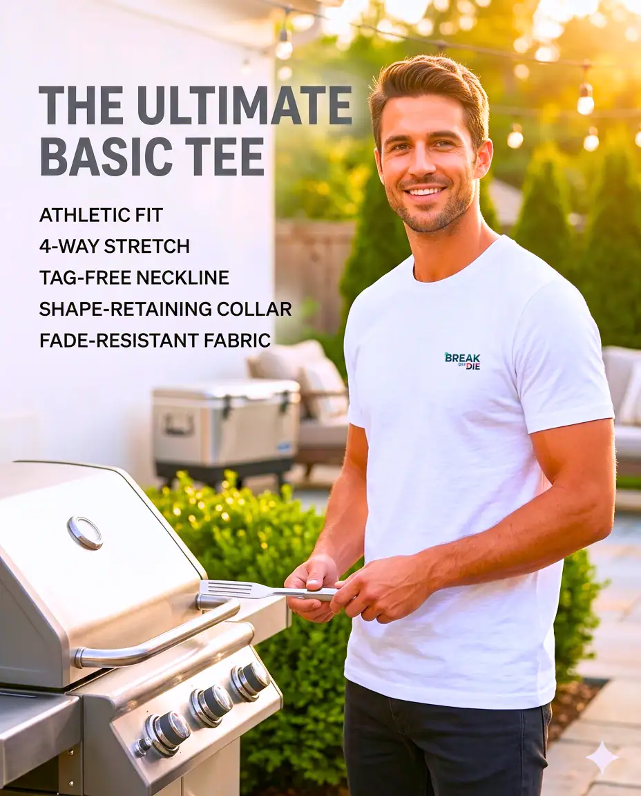 BreakOrDie | Signature EliteCraft™ White Logo T-Shirt | 100% Premium Cotton