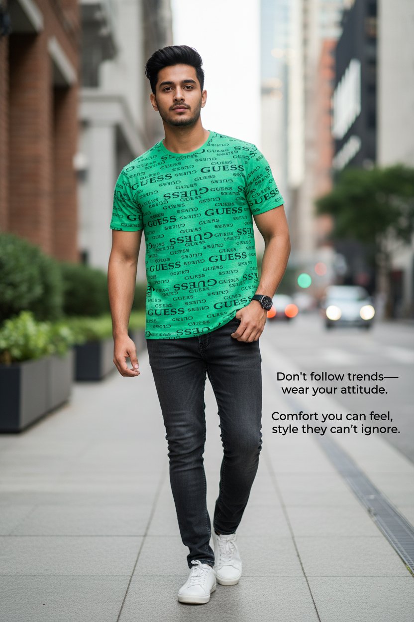 BreakOrDie – All-Over Logo Print T-Shirt | 100% Cotton Casual Wear - Image 5