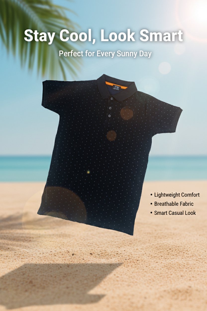 BreakOrDie – Midnight Dot Polo – Black Micro Pattern - Image 6