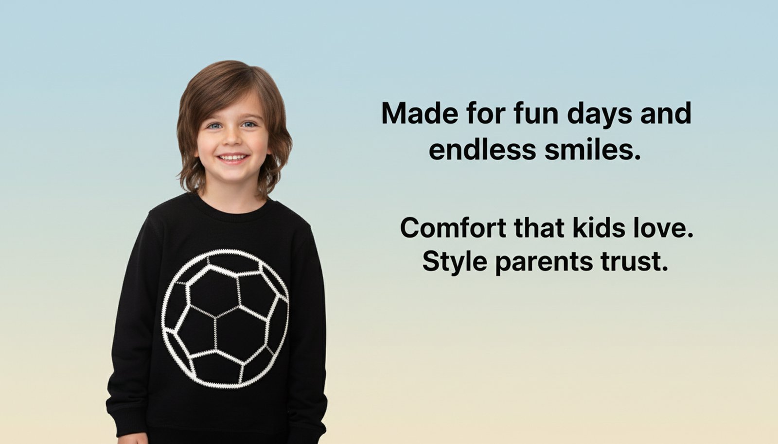 BreakOrDie - Kids Black Football Sweatshirt – Soft Warm Fleece | 3T, 4T, 5T - Image 6