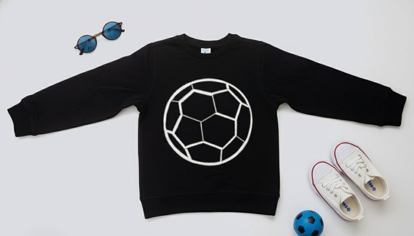 BreakOrDie - Kids Black Football Sweatshirt – Soft Warm Fleece | 3T, 4T, 5T - Image 2