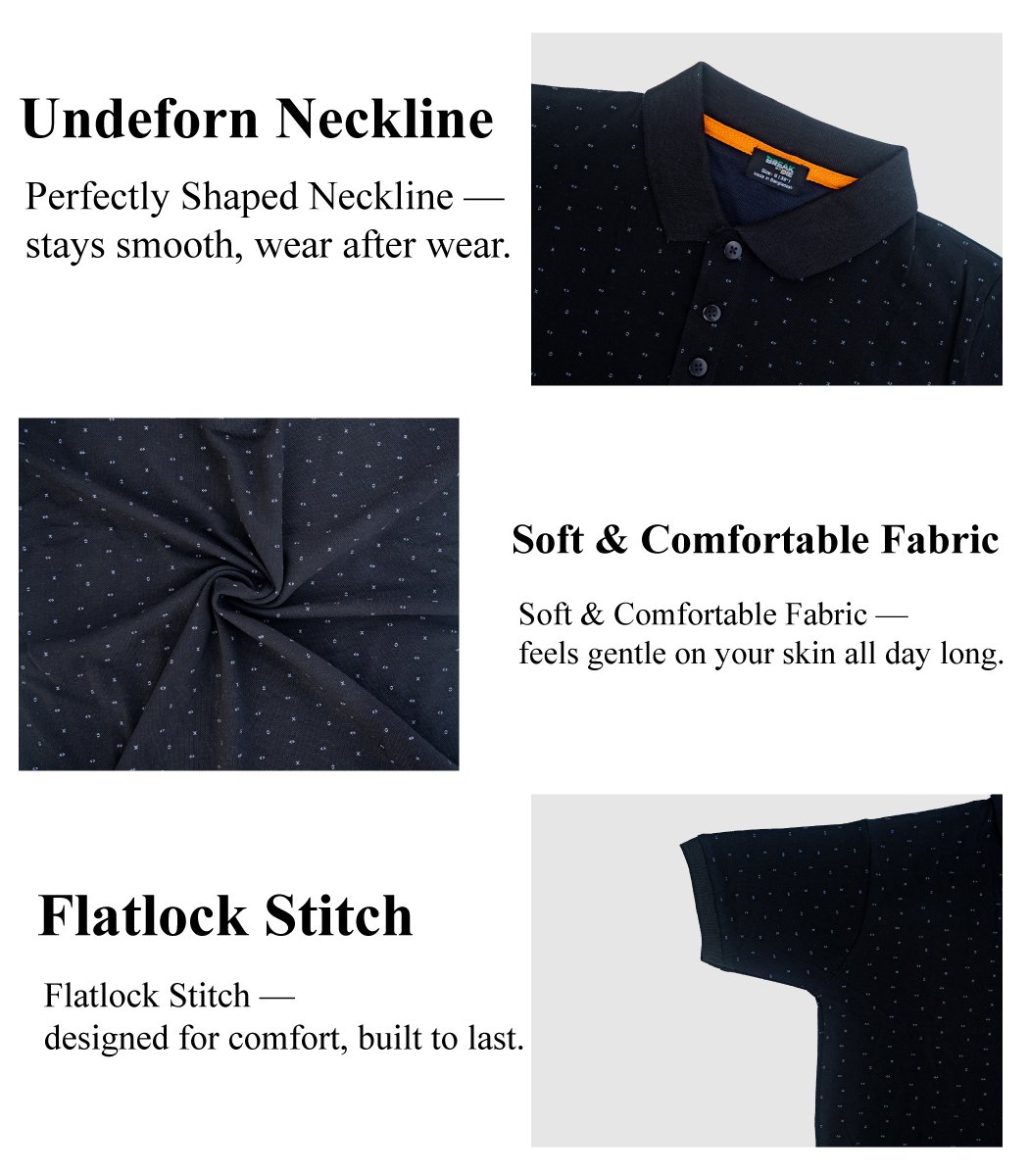 BreakOrDie – Midnight Dot Polo – Black Micro Pattern - Image 8