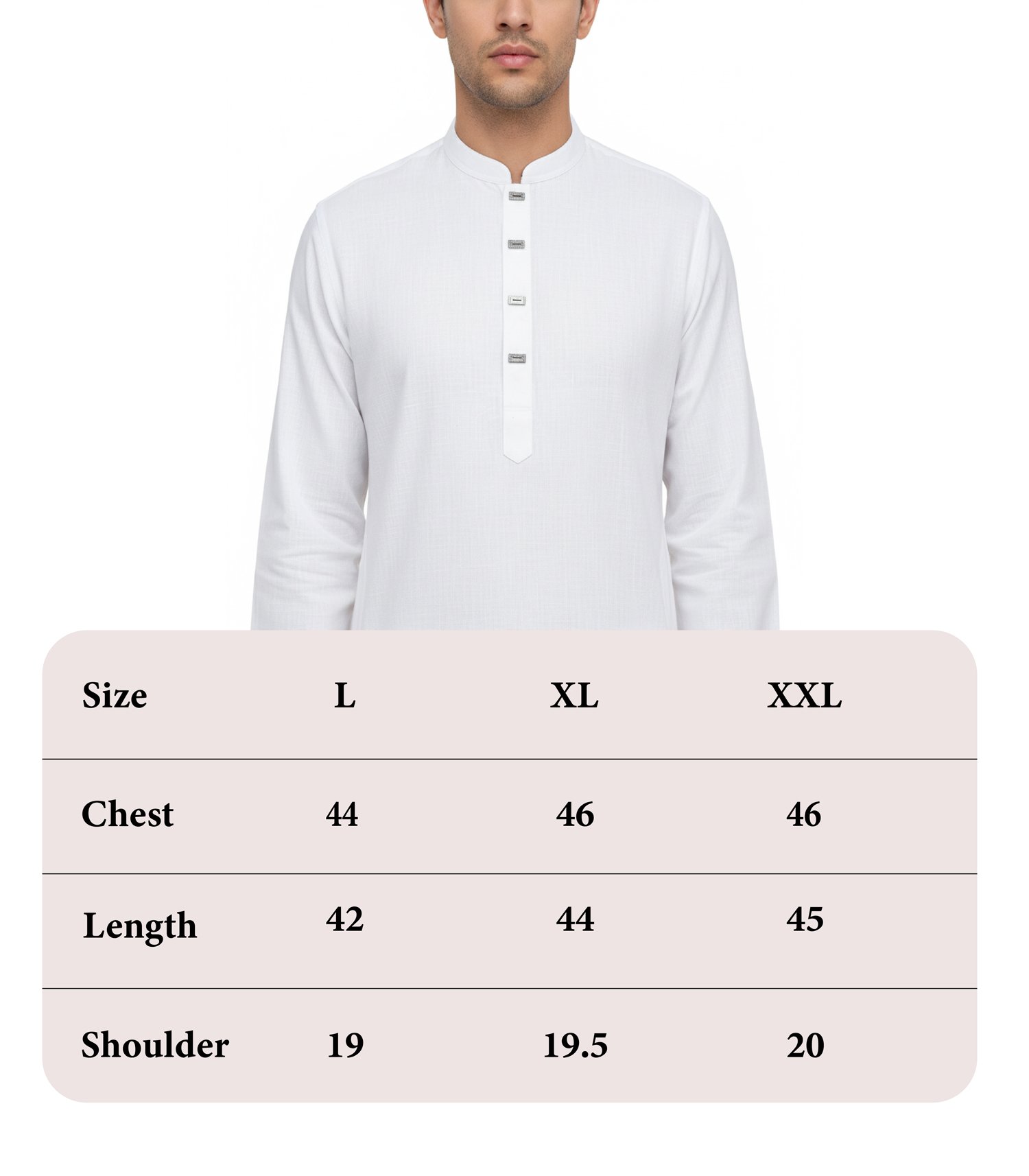 BreakOrDie | Hand & Heart™ Men’s Pure White Ivory Spirit Panjabi - Image 2