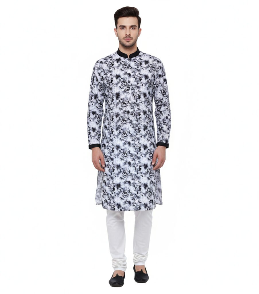 BreakOrDie | Hand & Heart™ Men’s Midnight Bloom Panjabi