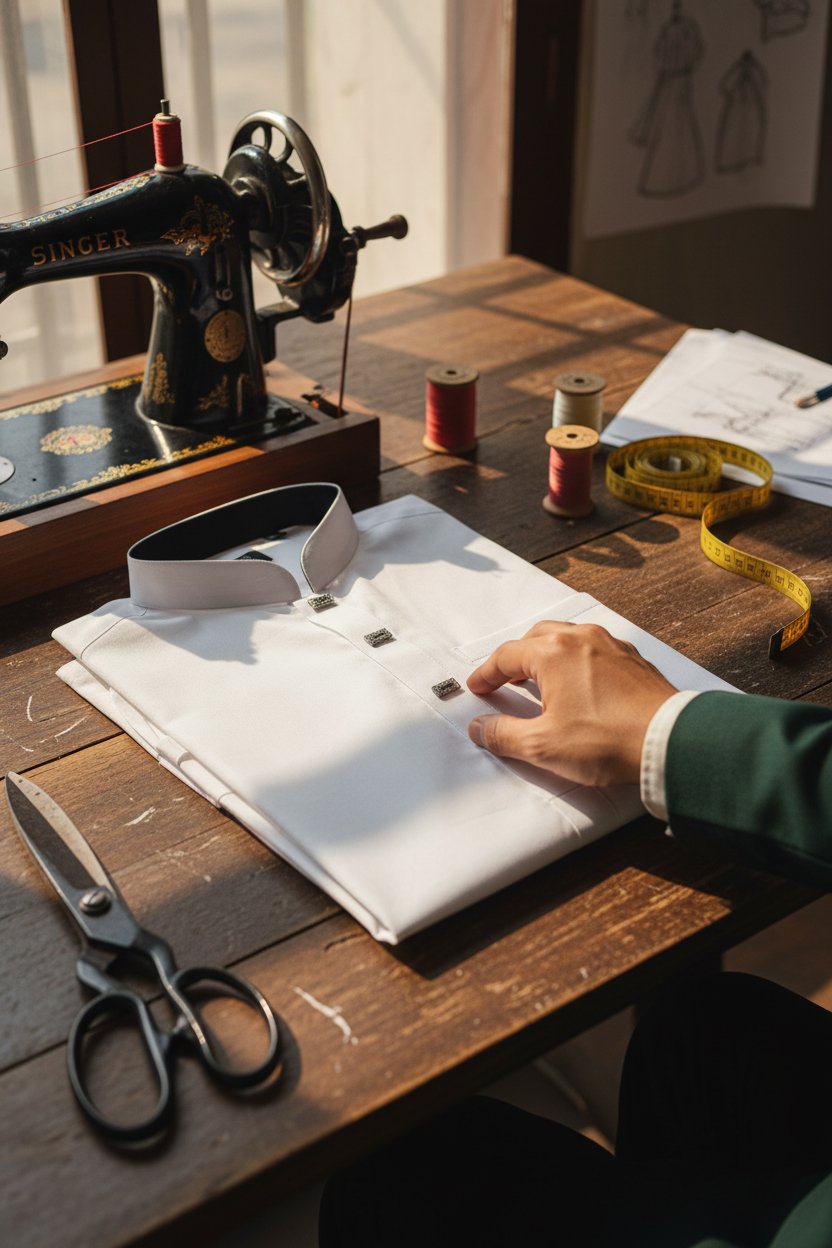 BreakOrDie | Hand & Heart™ Men’s Pure White Ivory Spirit Panjabi - Image 6