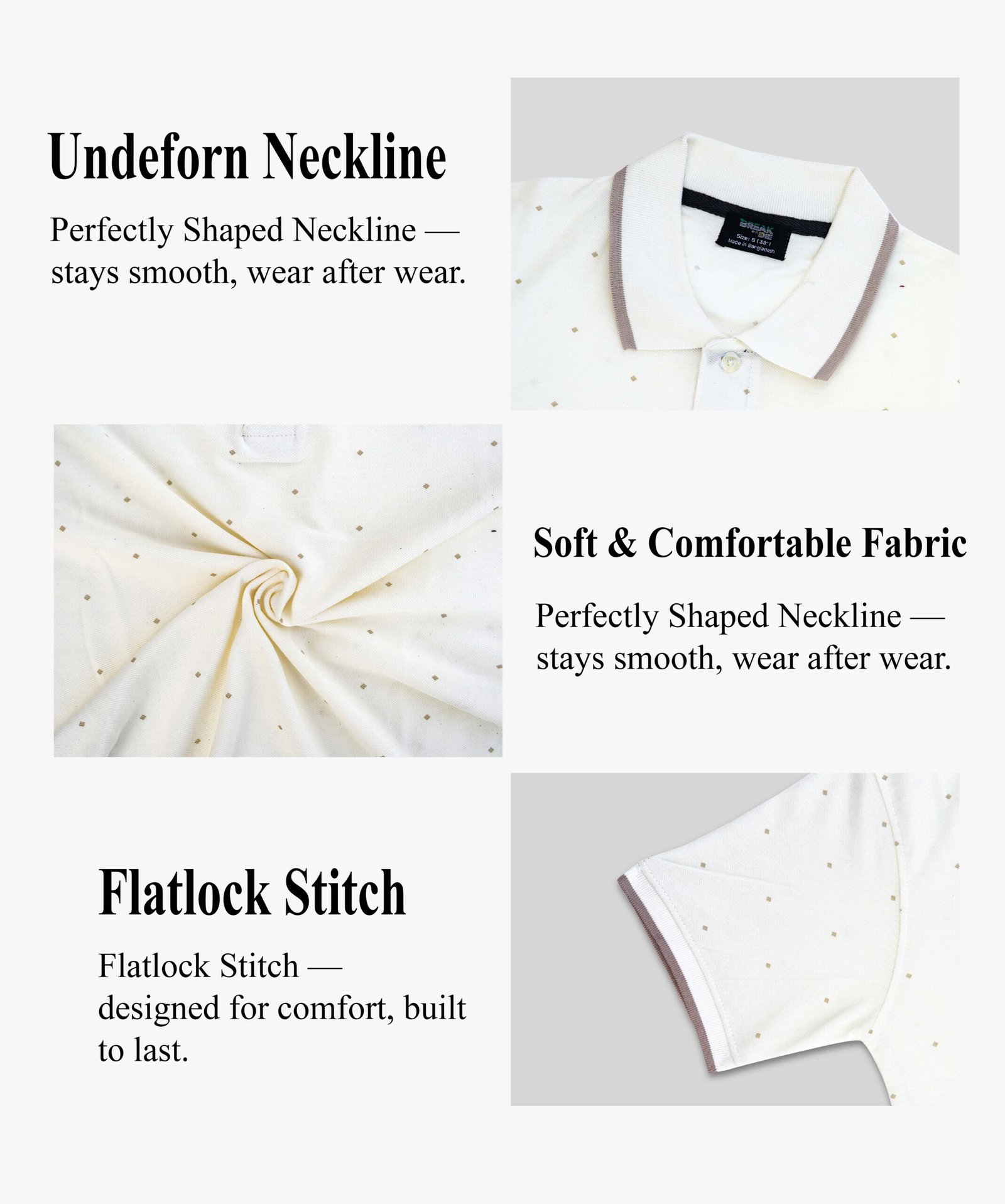BreakOrDie – Ivory Breeze Polo – Soft Dot Design - Image 2