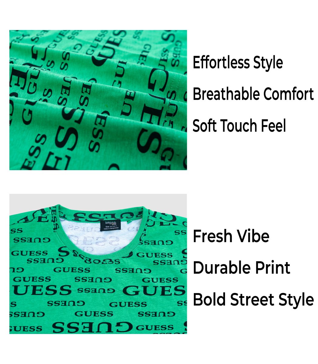BreakOrDie – All-Over Logo Print T-Shirt | 100% Cotton Casual Wear - Image 7