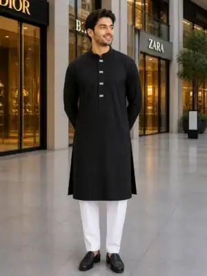 BreakOrDie | Hand & Heart™ – Men's Noir Legacy Panjabi
