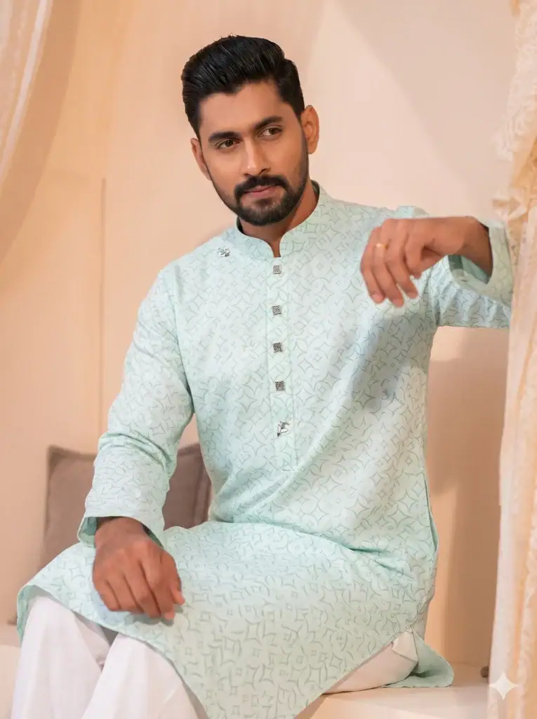 BreakOrDie | Hand & Heart™ – Men's Mint Horizon Heritage Panjabi