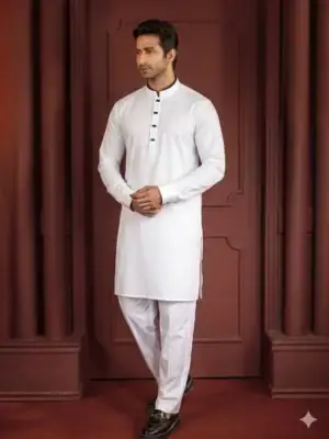 BreakOrDie | Hand & Heart™ Men’s Pure White Ivory Spirit Panjabi