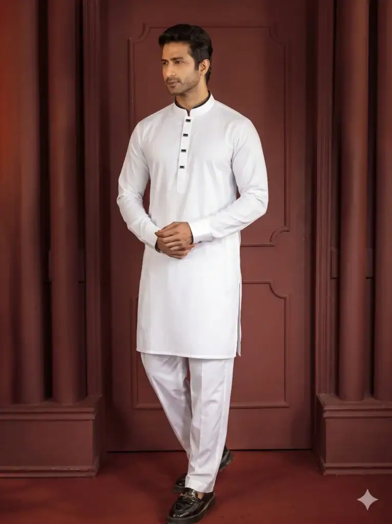 BreakOrDie | Hand & Heart™ Men’s Pure White Ivory Spirit Panjabi