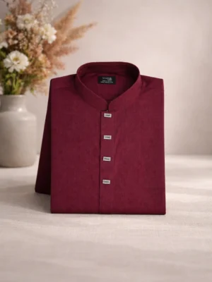 BreakOrDie | Hand & Heart™ Men’s Maroon Heritage Classic Panjabi