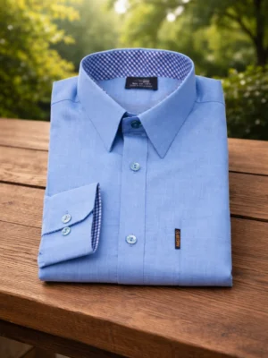 BreakOrDie | Hand & Heart™ – Men’s Sky Blue Heritage Long Sleeve Shirt