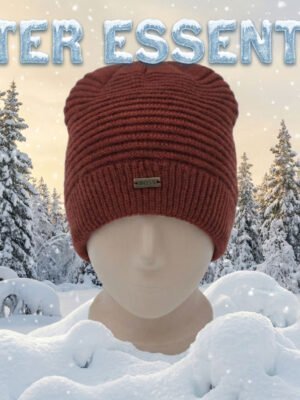 BreakOrDie – Unisex Rib-Knit Essential Winter Hat – Rust Brown