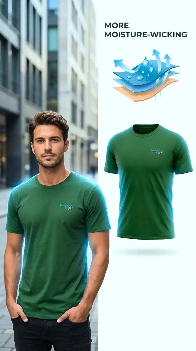 BreakOrDie | Signature EliteCraft™ Forest Green Logo T-Shirt | 100% Premium Cotton | Streetwear