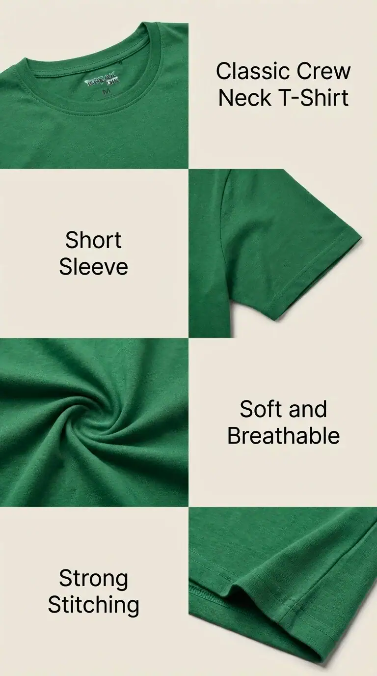 BreakOrDie | Signature EliteCraft™ Forest Green Logo T-Shirt | 100% Premium Cotton | Streetwear