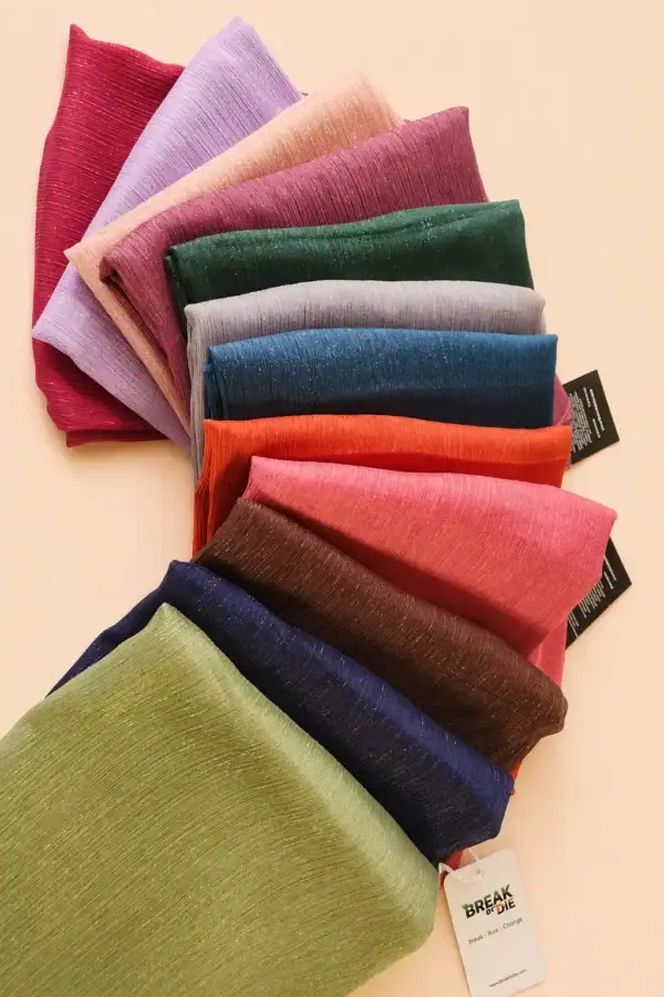 Break or Die | Signature EliteCraft™ Crinkle Shimmer Scarf & Hijab Collection | Bold Essentials (6 Colors)