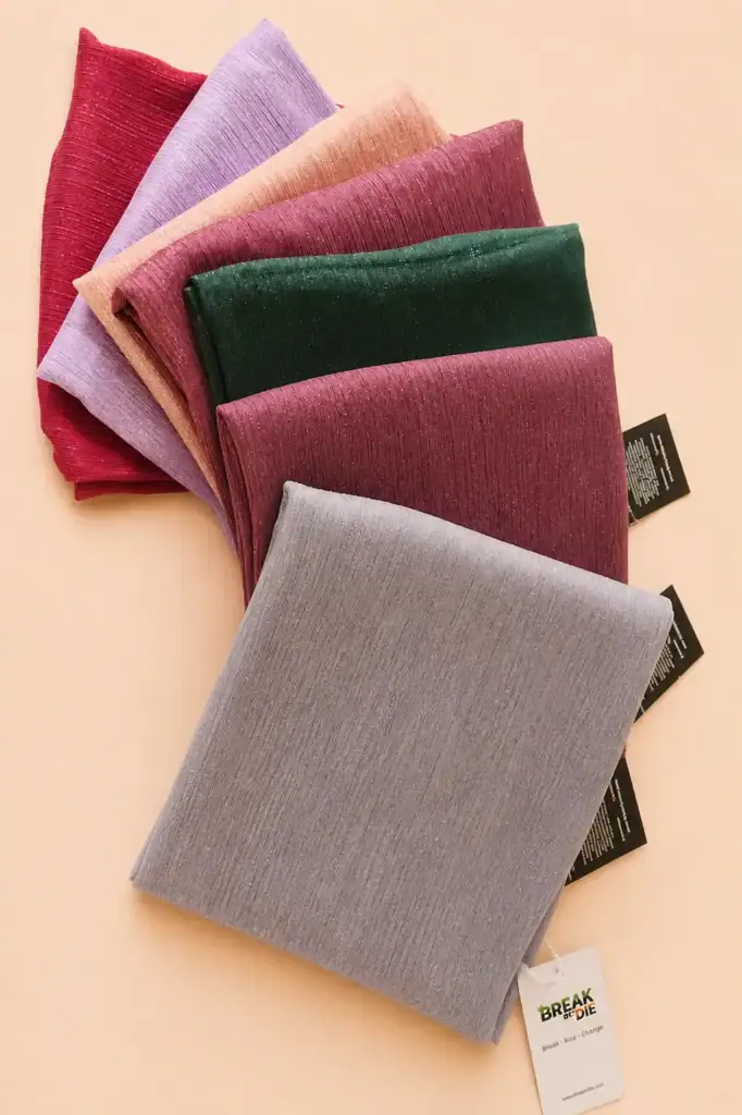 Break or Die | Signature EliteCraft™ Crinkle Shimmer Scarf & Hijab Collection | Classic Tones (6 Colors)