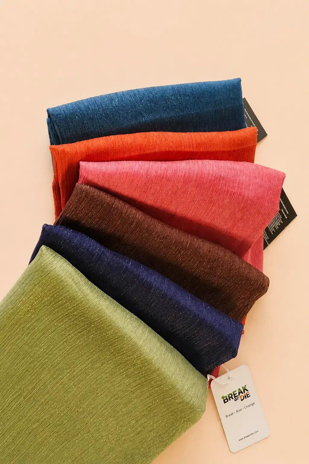 Break or Die | Signature EliteCraft™ Crinkle Shimmer Scarf & Hijab Collection | Bold Essentials (6 Colors)