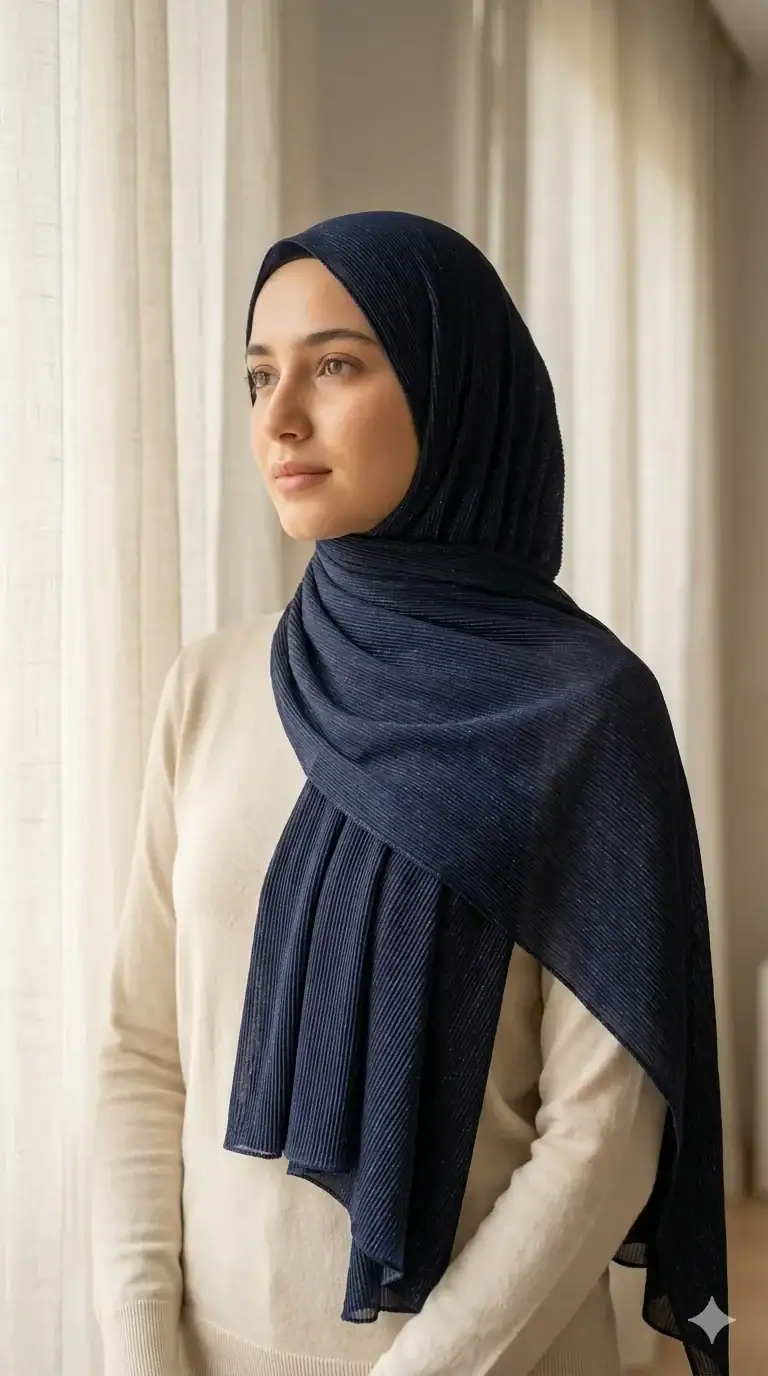 Break or Die | Signature EliteCraft™ Crinkle Shimmer Scarf & Hijab Collection | Bold Essentials (6 Colors) - Image 3