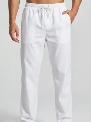 Break or Die | Signature EliteCraft™ Men’s Men’s White Premium Cotton Pajama with Zip Pockets