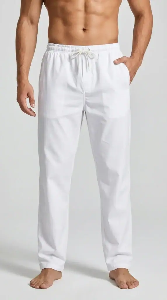 Break or Die | Signature EliteCraft™ Men’s Men’s White Premium Cotton Pajama with Zip Pockets