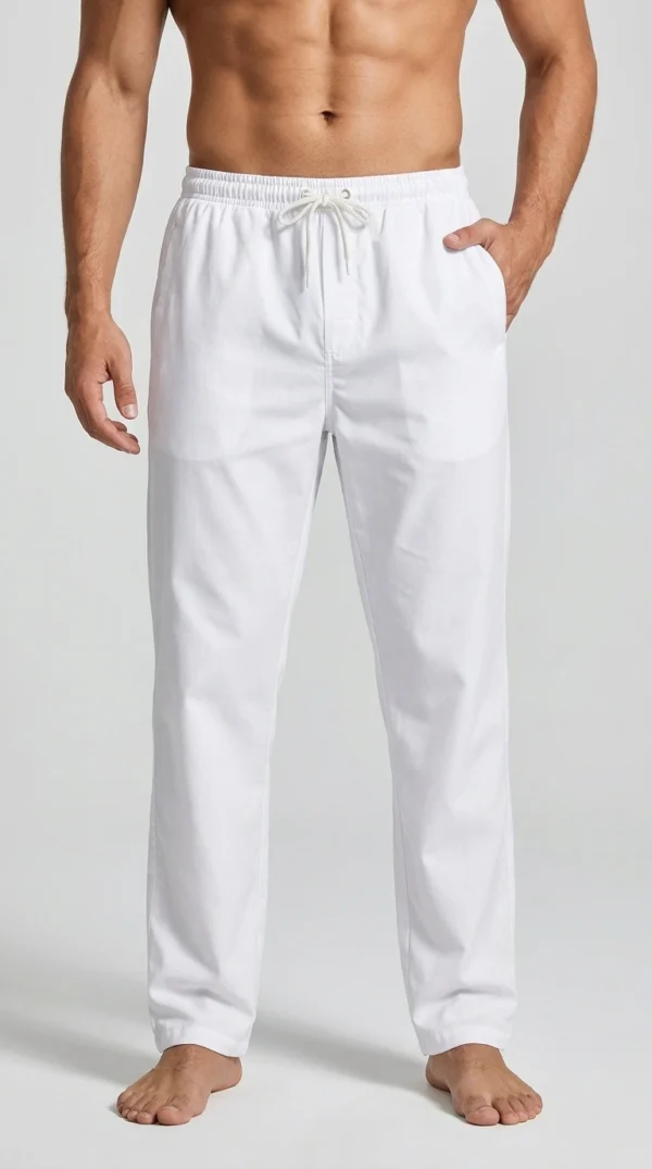 Break or Die | Signature EliteCraft™ Men’s Men’s White Premium Cotton Pajama with Zip Pockets