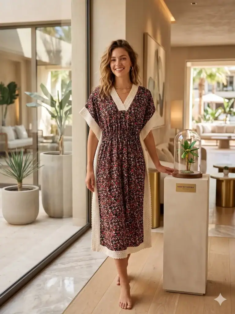 Break or Die | Signature EliteCraft™ Resort Linen Midi Kaftan | Elegant Freedom Series