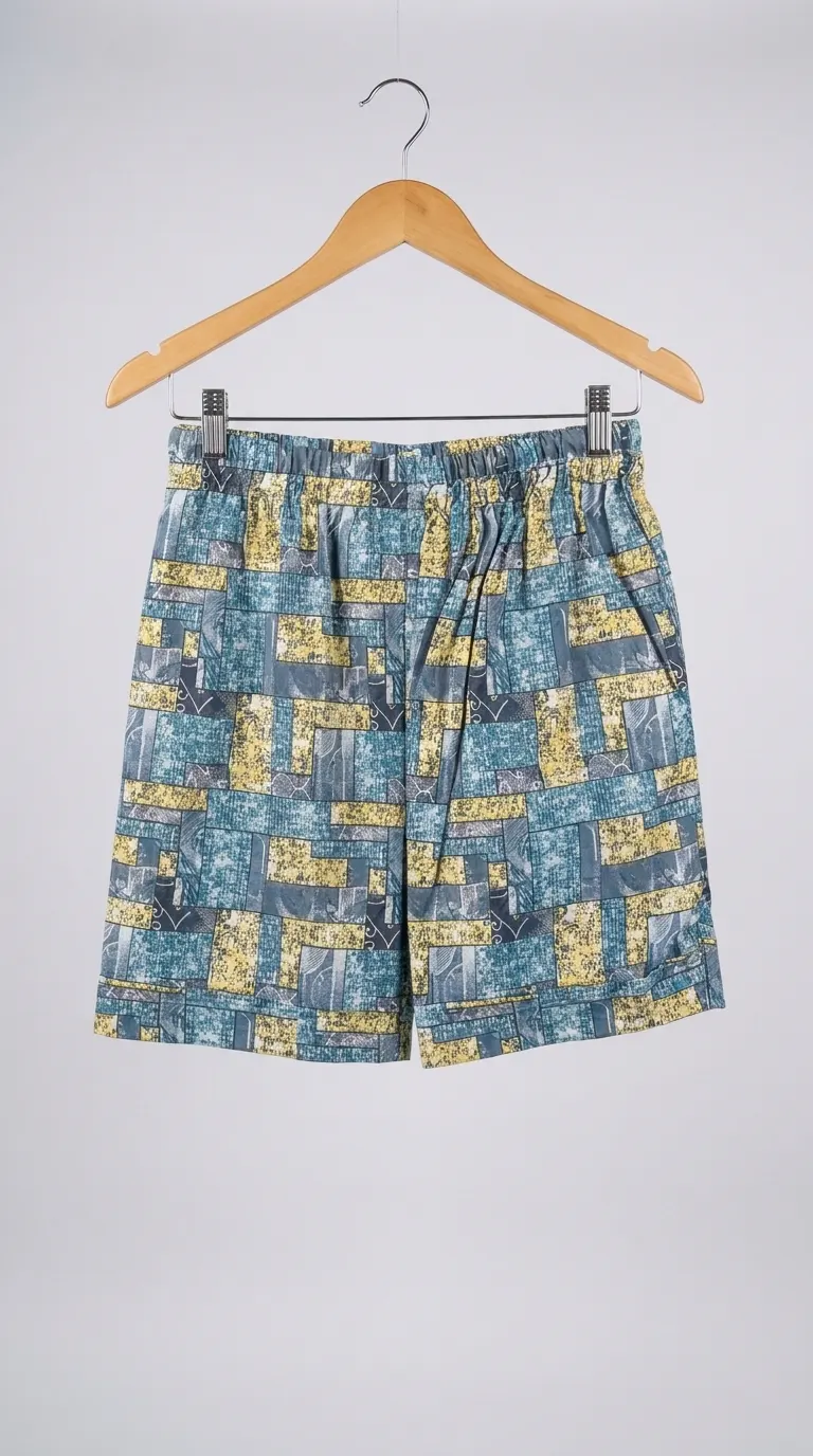 Boys 4T Blue Printed Short-Sleeve Shirt & Shorts Set - Image 4