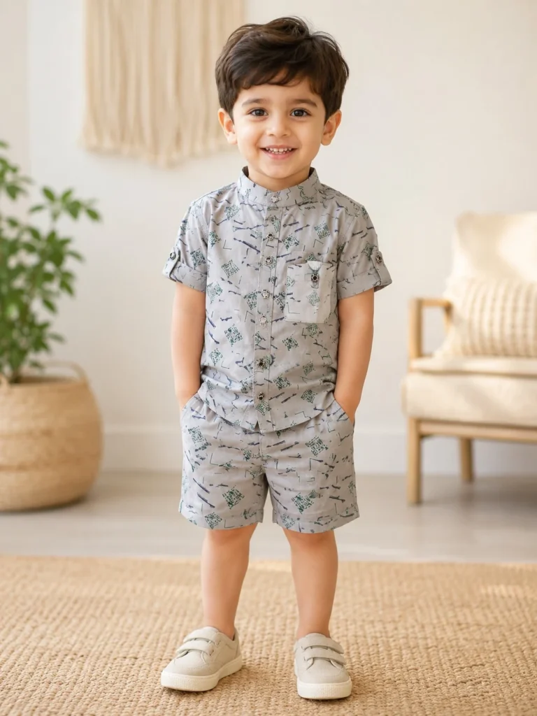 Boys 4T Printed Short-Sleeve Shirt & Shorts Set